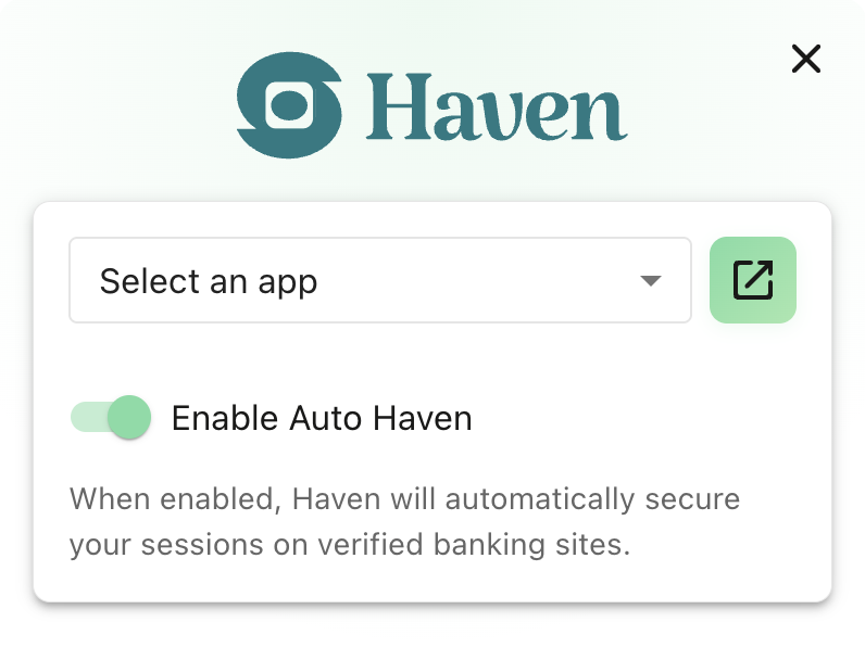Haven Chrome Extension Interface