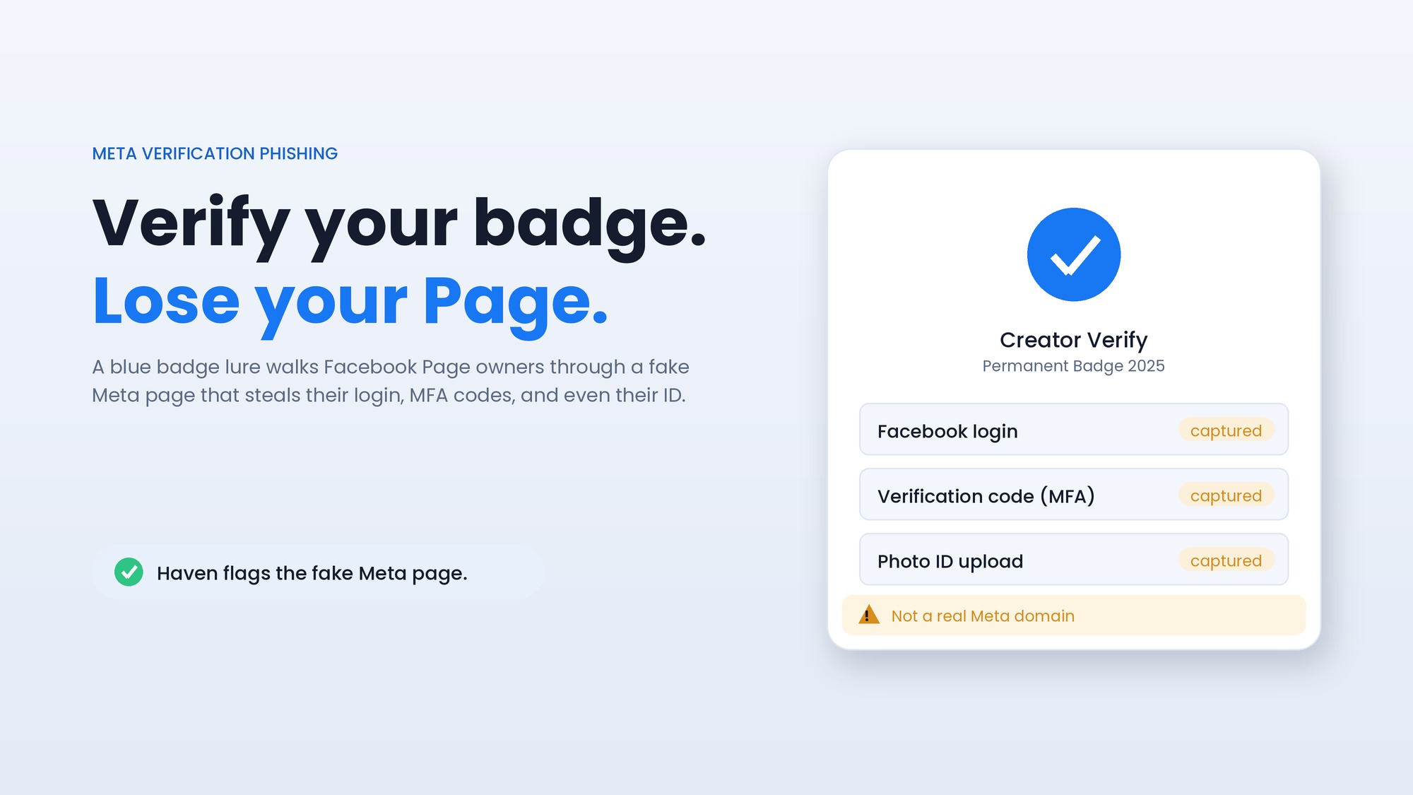 Meta Verification Phishing: How the Blue Badge Scam Takes Over Facebook Pages