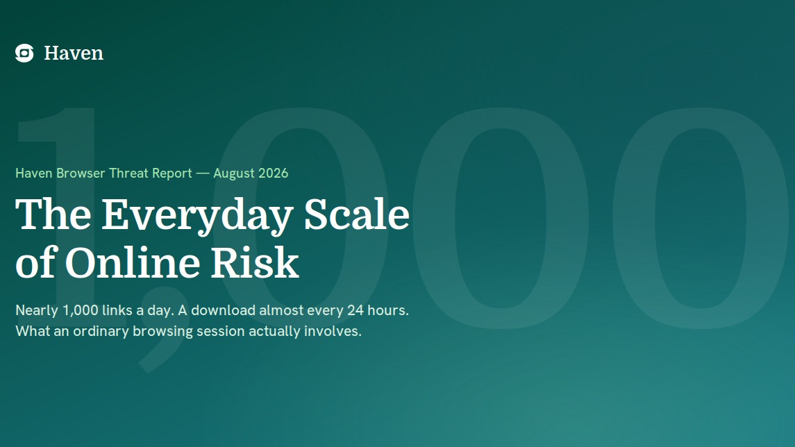Haven Browser Threat Report, August 2026: The Everyday Scale of Online Risk