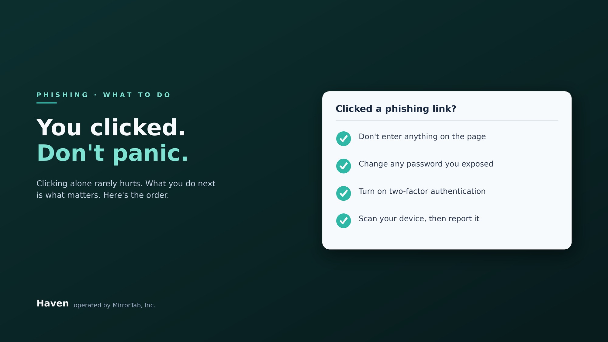I Accidentally Clicked a Phishing Link. What Now?